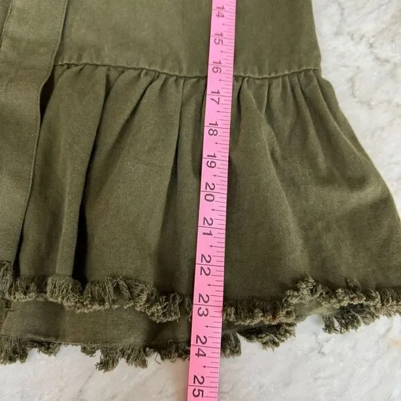 Anthropologie Beautiful Stories Inika Olive Green Utility Jacket XS Embroidered - Picture 7 of 7